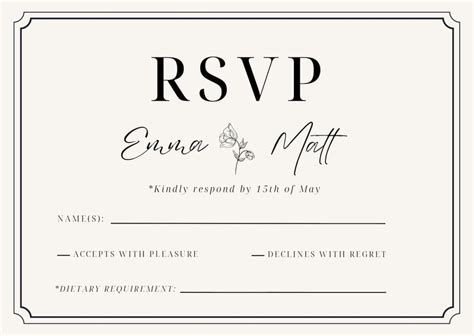 Free and customizable rsvp templates .